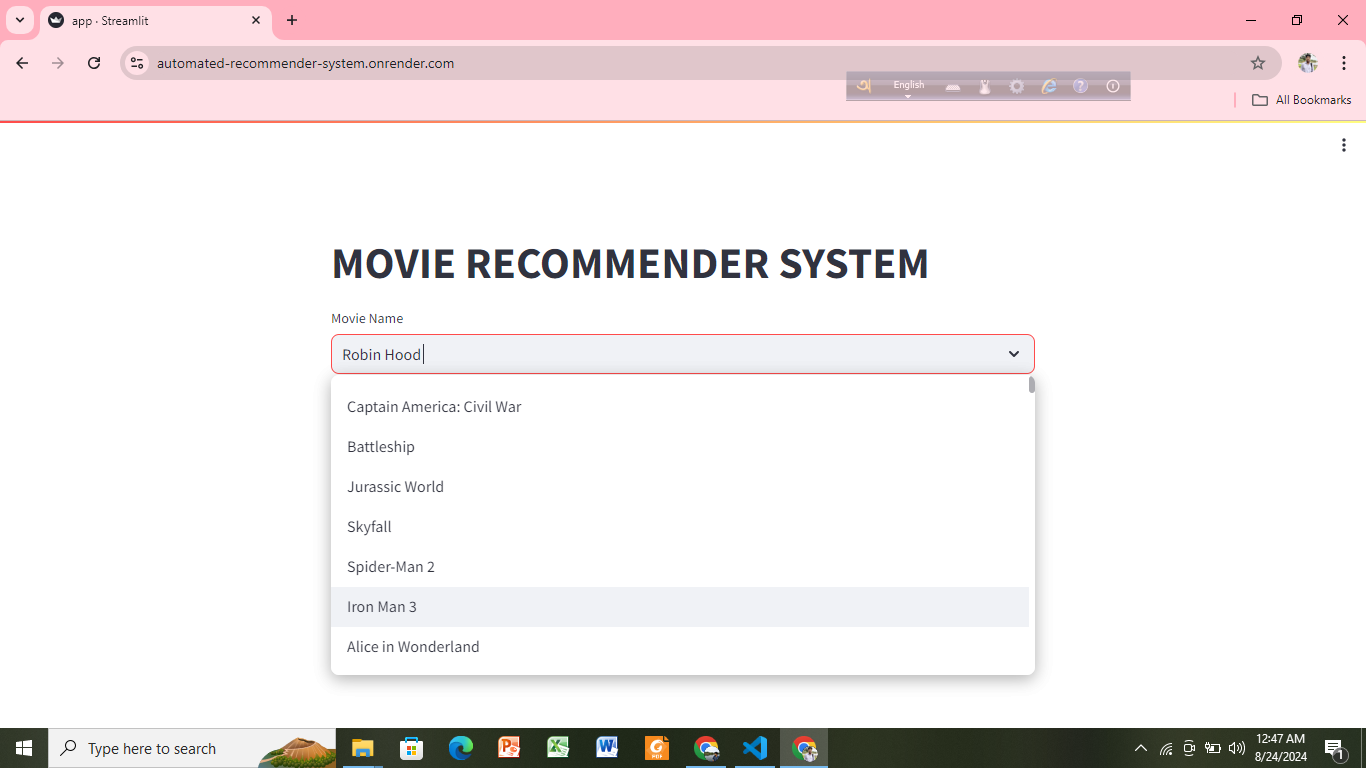 Automated Recommender System Image 2